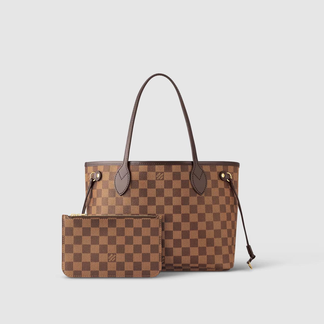 Túi Louis Vuitton Neverfull PM Nữ Damier Ebene Canvas